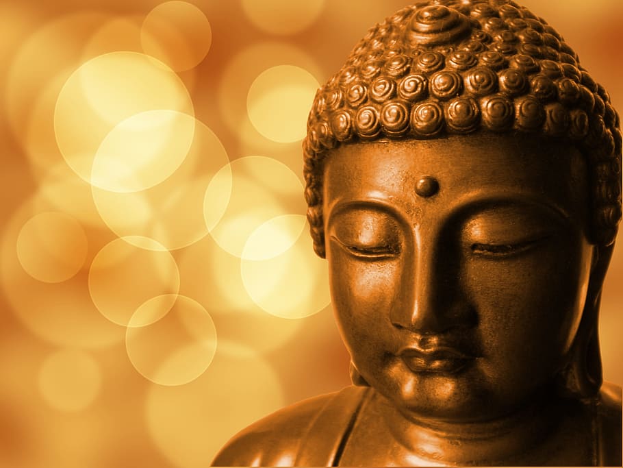 disparo macro, estatua de Buda, meditación, relajación, calma, paz, serenidad, silencio, religión, Buda