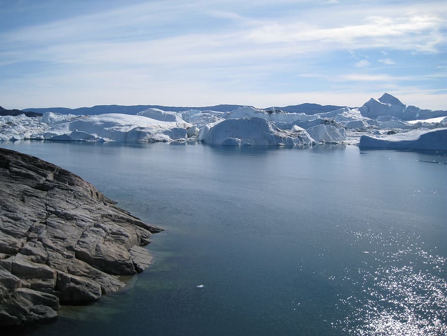 Gronelândia, Jakobshavn, o fiorde de gelo, montanha, natureza, céu, ao ar livre, beleza da natureza, paisagens, agua