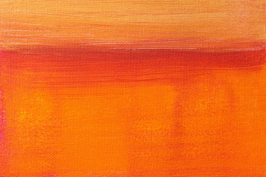 têxtil laranja, pintar, pintura, imagem, design, expressionismo abstrato, pintura de campo de cor, estilo, lona, ​​laranja