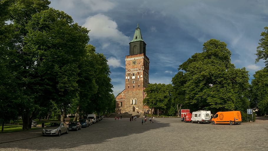 turku, åbo, church, market, cathedral, medieval, old, belfry, finnish, summer