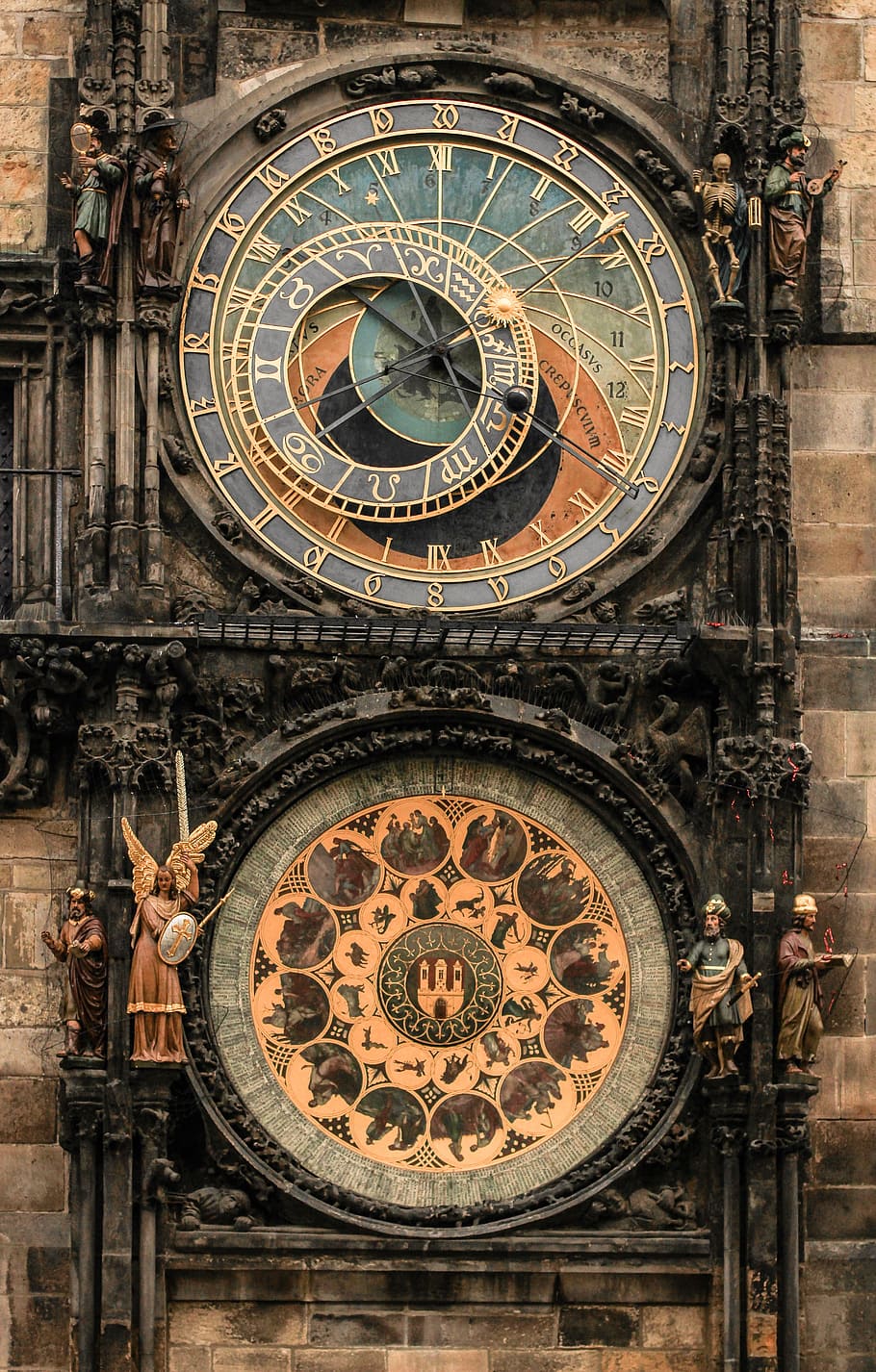 Praga, Reloj, Ciudad, Ayuntamiento, Ciudad Vieja, históricamente, capital, tiempo de fases lunares, astronómico, fecha