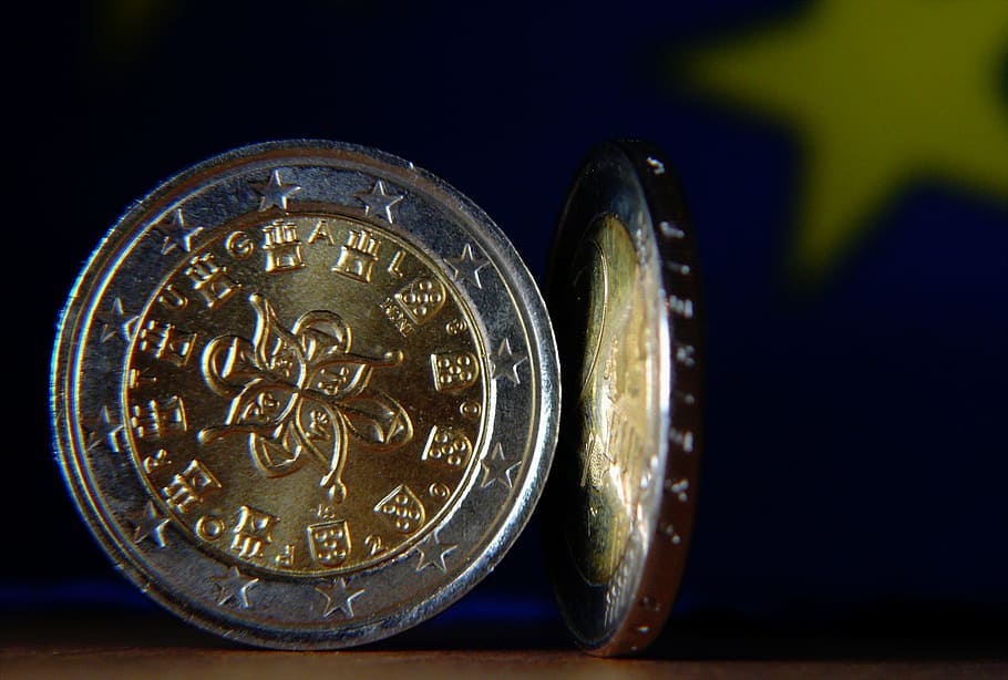 euro, koin euro, uang, mata uang, koin, keuangan, uang tunai, geldwert, mata uang logam, logam