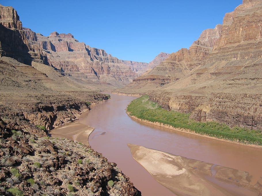 grand canyon, aerial, desert, canyon, colorado, arizona, usa, america, southwest, sky