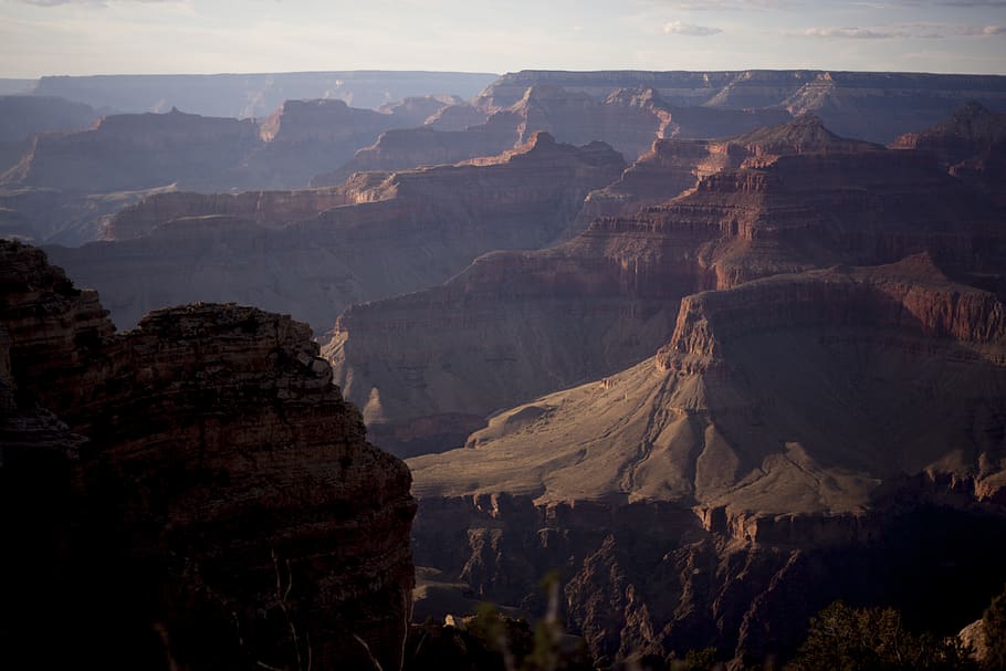 grand canyon, canyon lands, canyon, western usa, wild west, big sky, cliffs, majestic, clouds, scenery