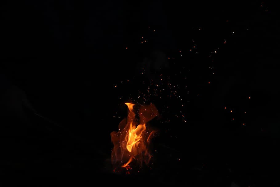 fuego, madera, mercado, llama, calor, caliente, resplandor, combustión, carbón, ascua