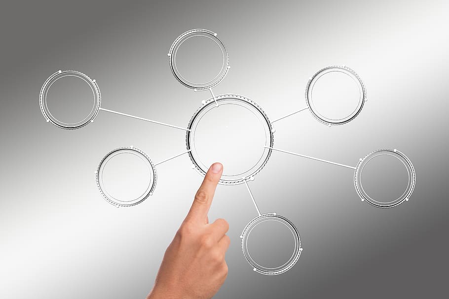 person, touching, round, gray, frame, touch screen, touch, hand, finger, points