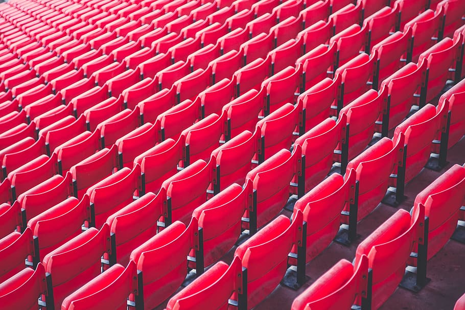red, gang chair, digital, wallpaper, bleachers, chair, pattern, row, seat, stadium
