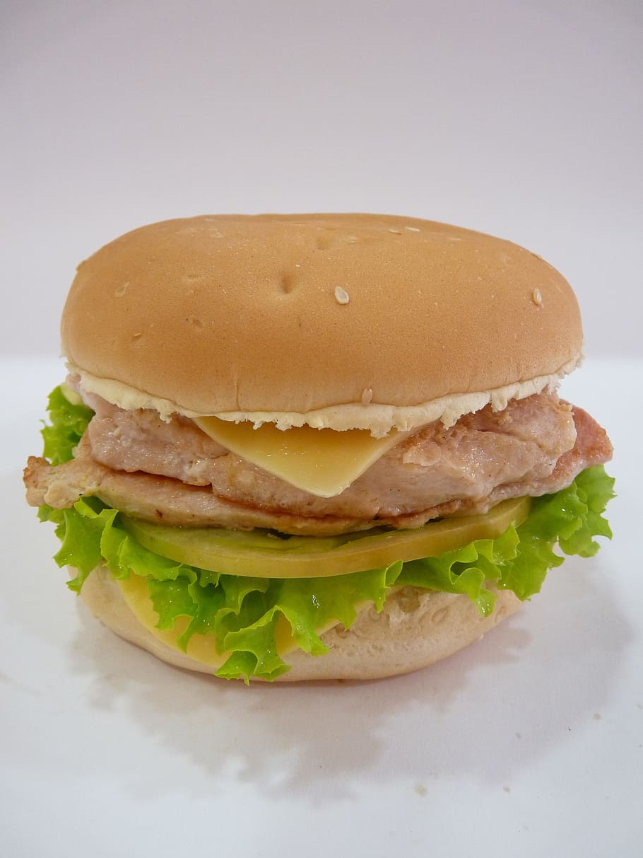 hamburger, food, burger, fast, meal, junk, cheeseburger, lunch, restaurant, bread