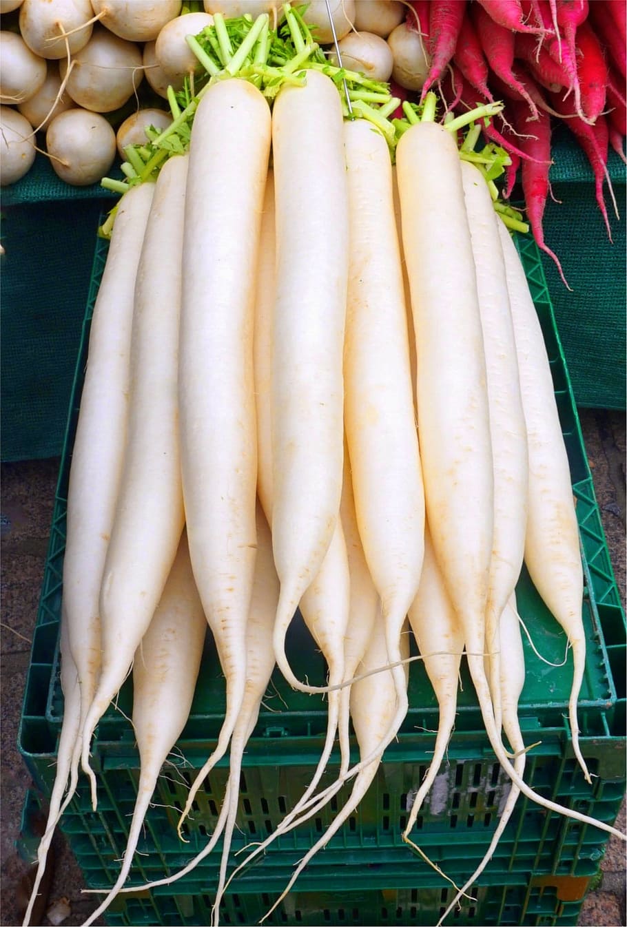 大根 根 野菜 市場 食品 健康 食べ物 食べ物と飲み物 鮮度 健康的な食事 Pxfuel