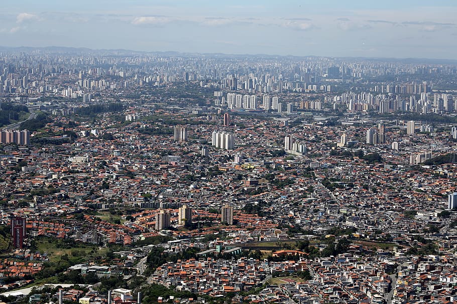 burung, fotografi pemandangan, kota, São Paulo, Aerial View, Arsitektur, bangunan, perkotaan, lanskap kota, ramai