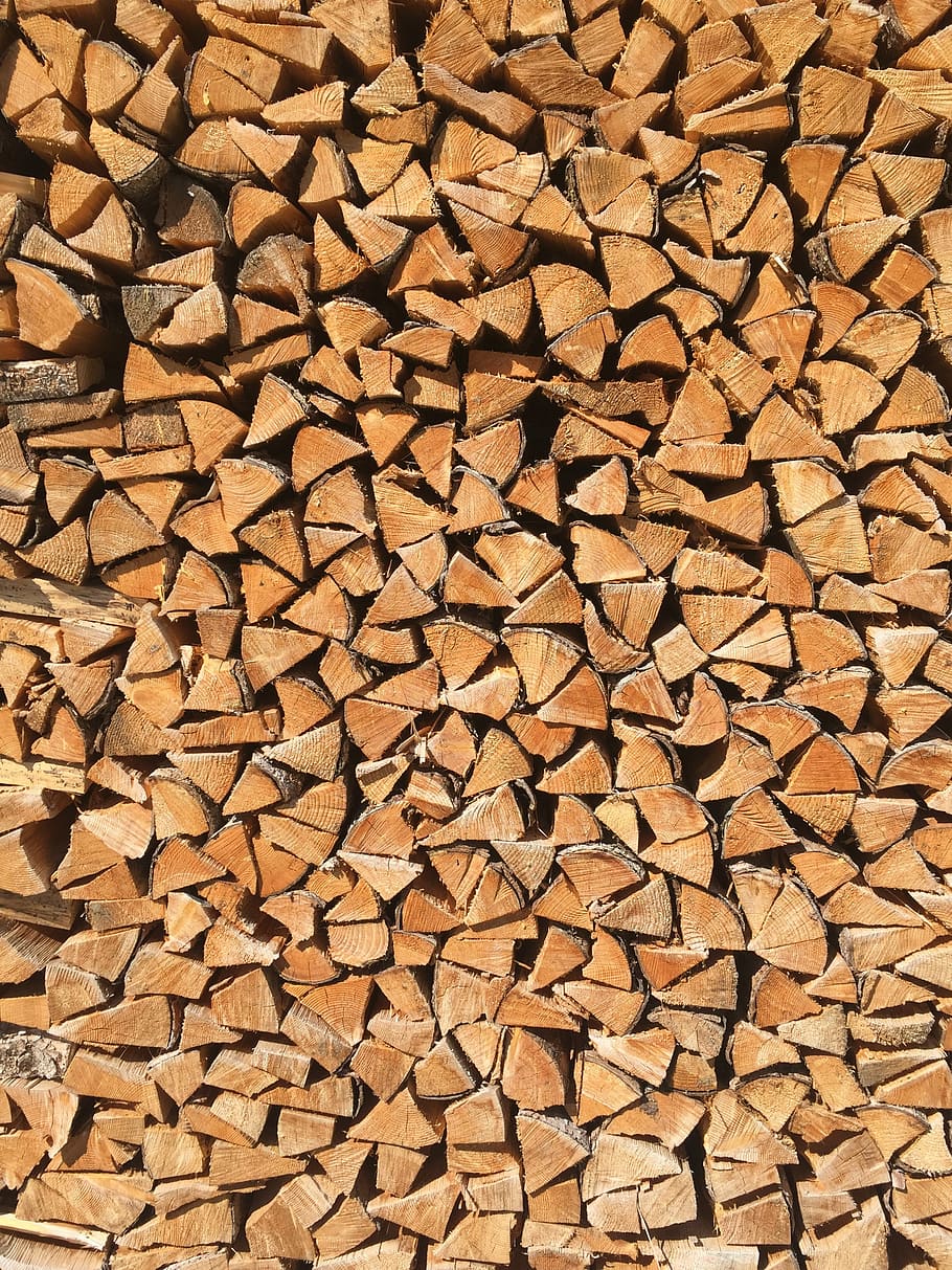 troncos, leña, madera, textura, corte, pila, fuego, apilados, corteza, silvicultura