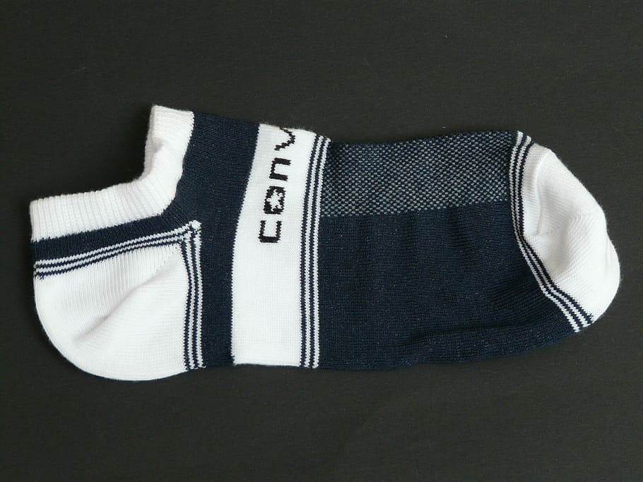 Sock, Gloves, Sport, Garment, sport sock, clothing, fabric, blue, white, studio shot