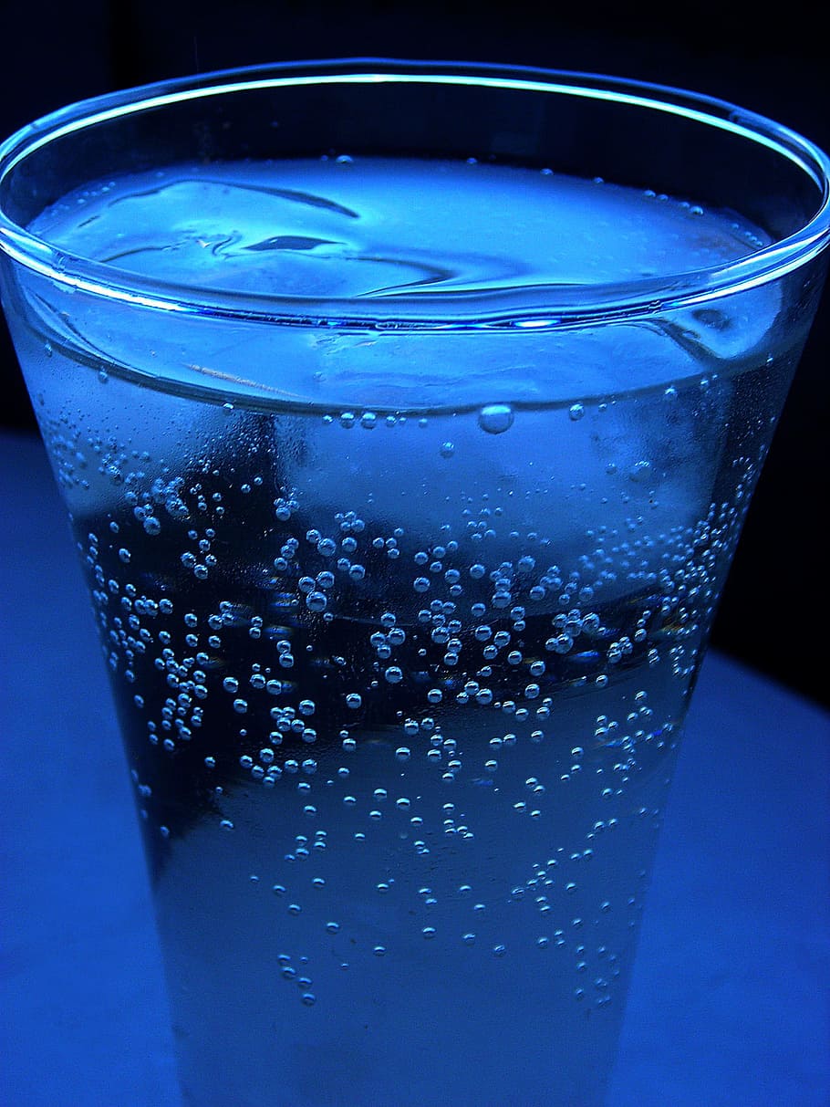 clear, liquid, drinking glass, Drink, Glass, Cold, Ice, Blue, Bluish, ice, blue