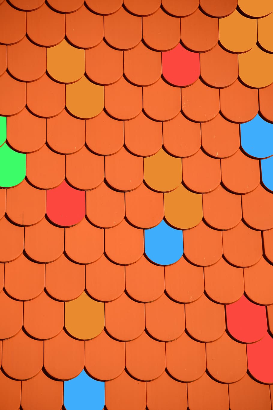 Ilustración de techo naranja, techo, ladrillo, colorido, rojo, hogar, arquitectura, techos, techo de la casa, azulejo