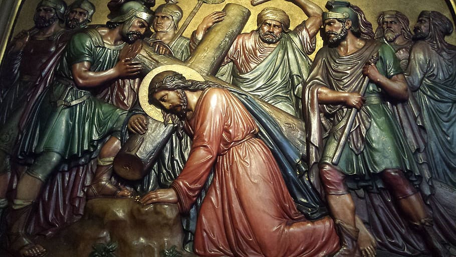 Jesus, Stations Of The Cross, Holy, wooden cross, church, faith, catholicism, christ, sint vicentius, catholic