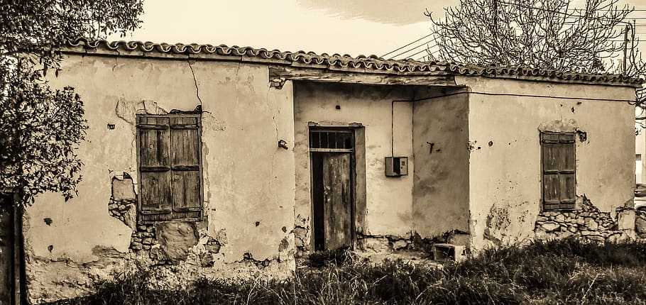 cyprus, paralimni, old house, traditional, architecture, built structure, building exterior, old, plant, abandoned