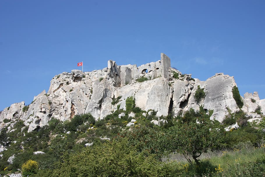Castle, Lease, De, Provence, Medieval, lease-de-provence, mountain, architecture And Buildings, nature, architecture