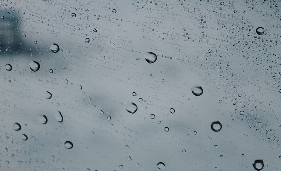 molhado, chuva, gota de água, umidade, friamente, vidro, cair, água, vidro - material, janela