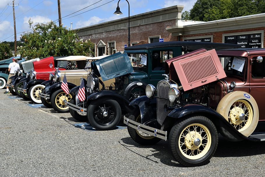 Mobil Vintage, Pertunjukan, Tampilan, vintage, kendaraan, klasik, tua, mobil, transportasi, antik
