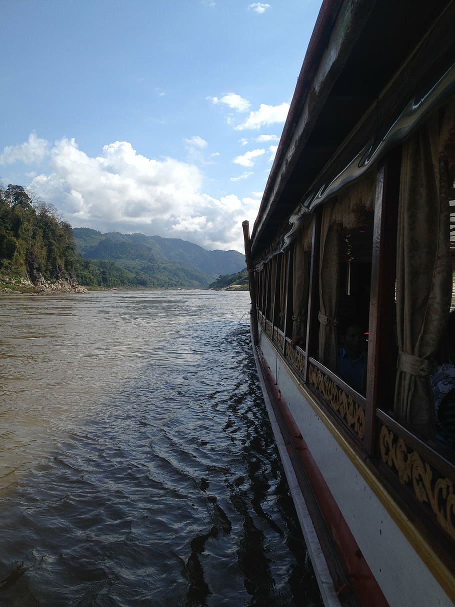 boot, mekong river, laos, vietnam, river, ship, transport, water, boat trip, trade