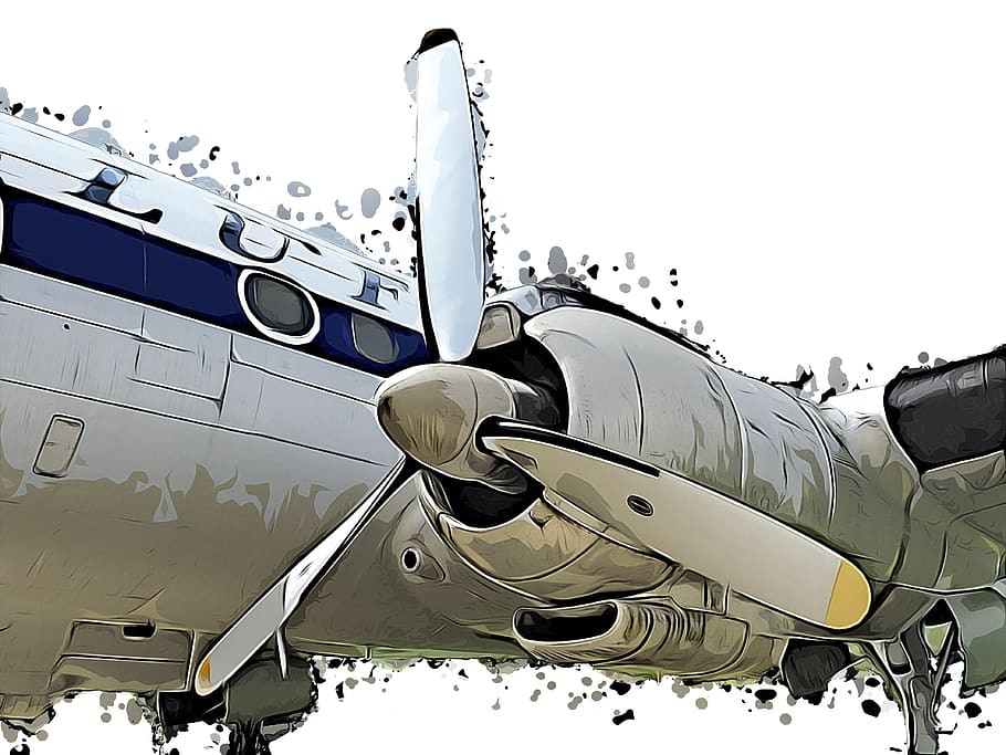 propeller, aircraft, cartoon, drawing, propeller plane, technology, old, air vehicle, transportation, mode of transportation