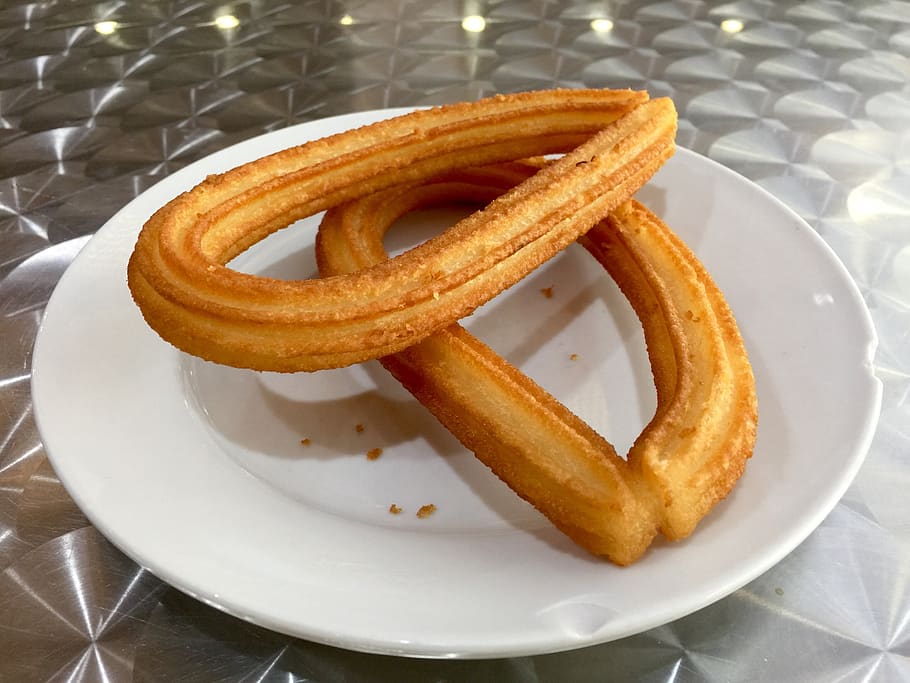 churro, churros, spanish, food, spain, dish, plate, snack, food and drink, close-up