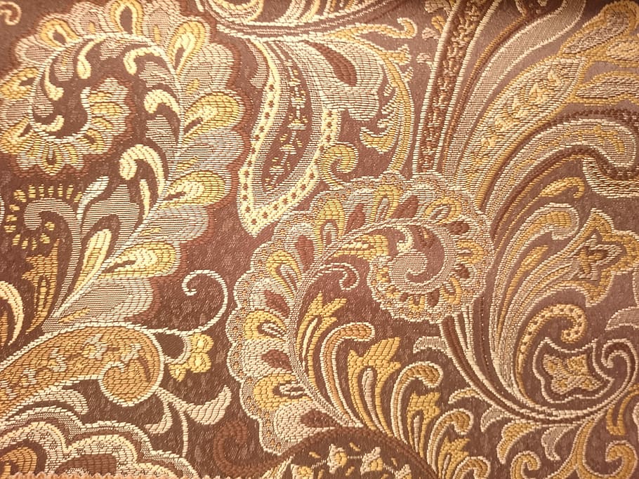 textil floral marrón, textura, tela, patrón, de punto, desgaste, ropa de punto, diseño, fondo, brillante
