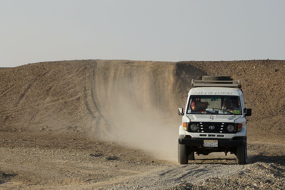 white, suv, daytime, desert, sand, jeep, egypt, adventure, off-Road Vehicle, 4x4