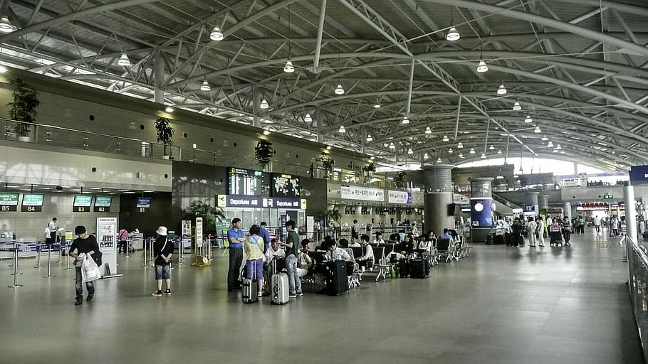 gimhae, internacional, aeropuerto, busan, sur, corea, aeropuerto internacional de gimhae, corea del sur, edificio, fotos