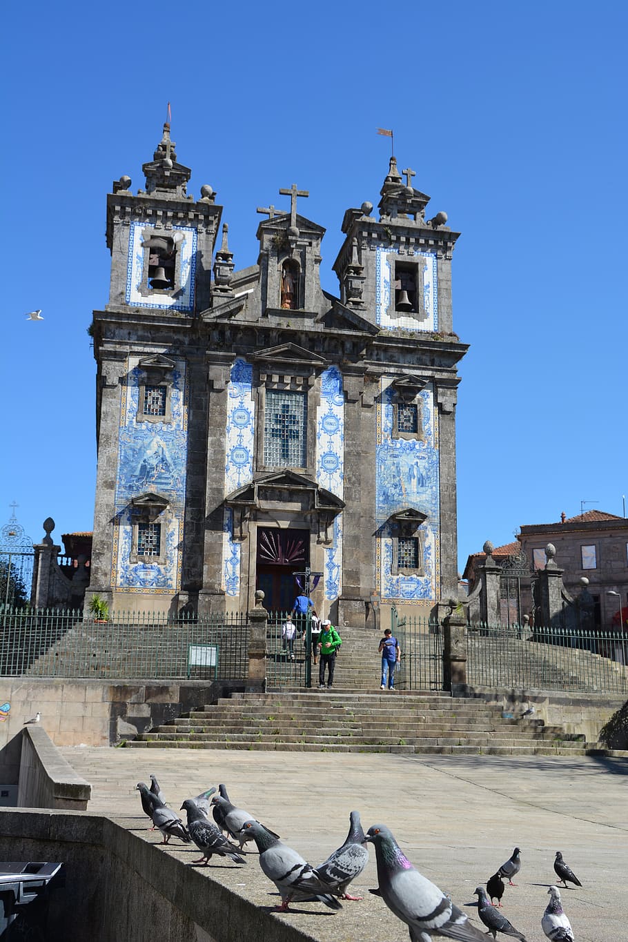 porto, nice, church, architecture, built structure, building exterior, sky, clear sky, history, the past