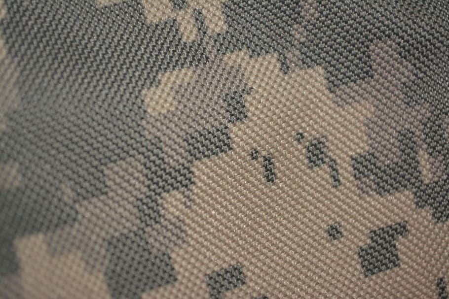 close, gray, brown, camouflage, knitted, textile, close up, acu pattern, army, detail