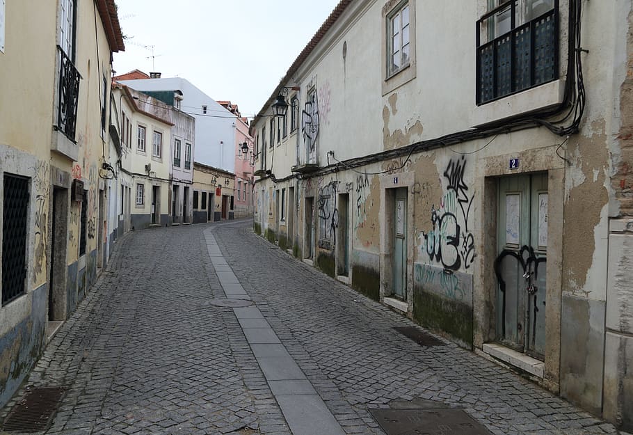 Portugal, Lisboa, Screetscene, rua, arquitetura, Itália, Europa, cena urbana, velho, cidade