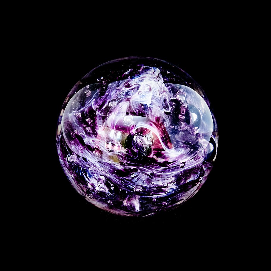 ungu, putih, ilustrasi planet, bola, bulat, lingkaran, dekorasi, gelembung, pemberat kertas, kaca