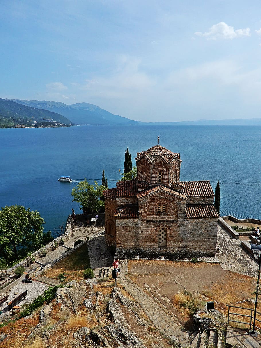Macedonia, Ohrid, Norte de Macedonia, Iglesia Ortodoxa, Lago, Iglesia, arquitectura, agua, estructura construida, cielo