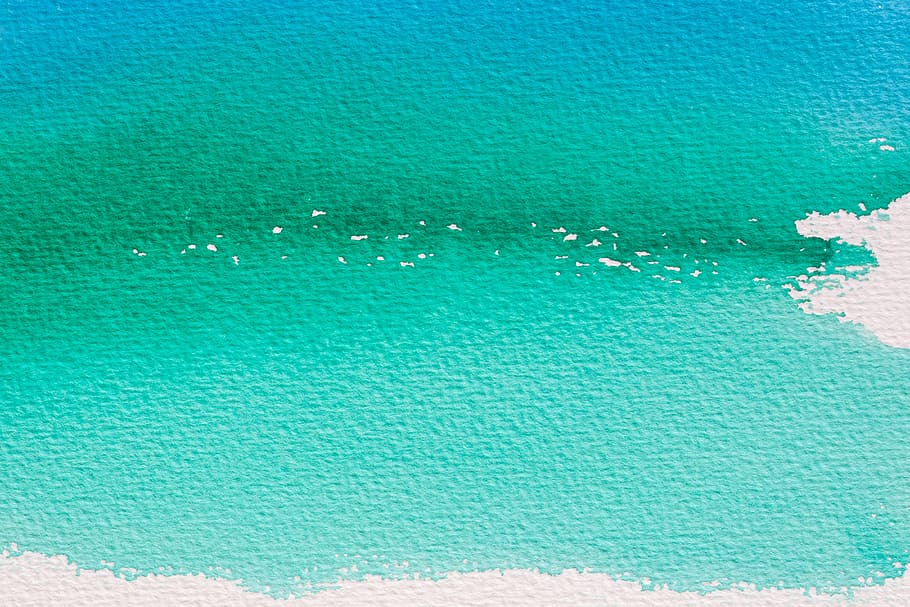 teal, white, paint, watercolour, painting technique, soluble, water, soluble in water, not opaque, color