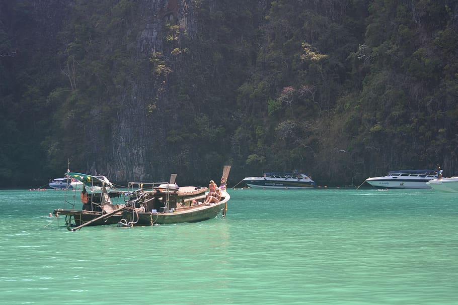 phi phi island, thailand, travel, water, nature, tropical, island, vacation, asia, paradise