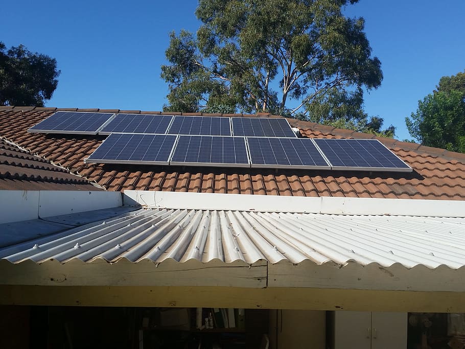 8, ソーラー, パネル, 屋根, ソーラーパネル, 太陽電池, タイル, 木, 代替エネルギー, 再生可能エネルギー