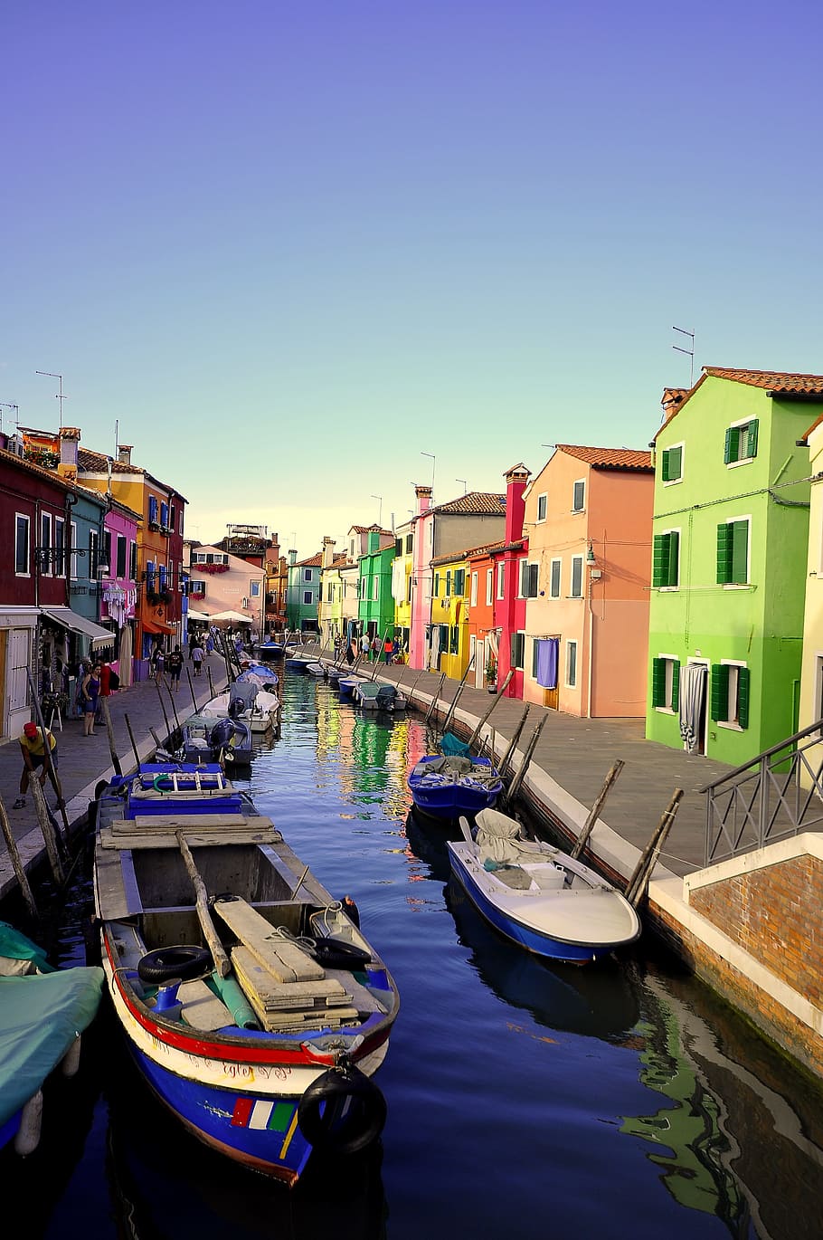 Itália, Burano, Europa, Navio, Ada, Embarcação Náutica, Veneza - Itália, canal, arquitetura, casa
