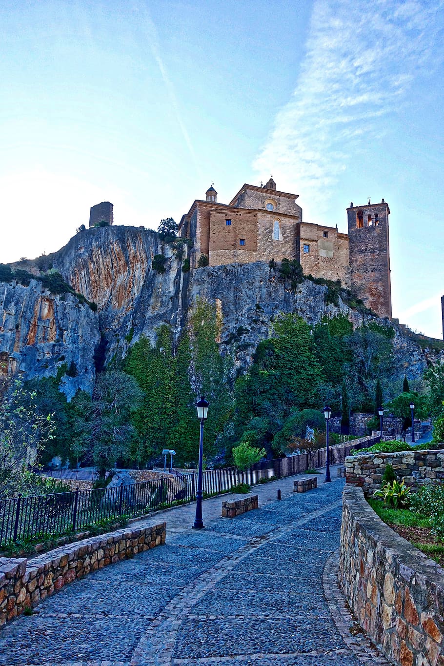 Citadel, Castle, Alquezar, View, historic, buildings, scenic, landscape, landmark, town