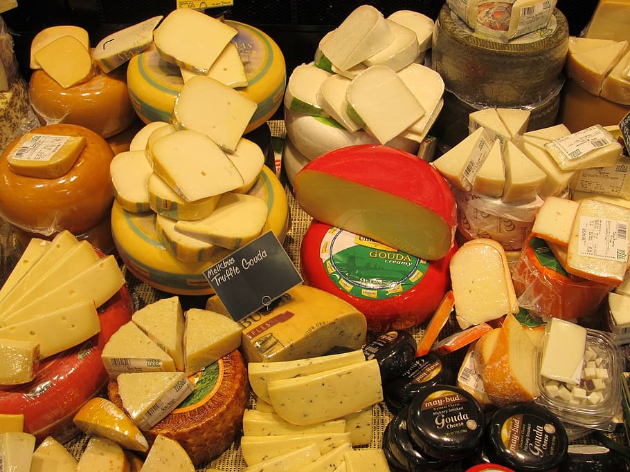 quesos, queso, gouda, gouda de trufa, gouda ahumado, amarillo, blanco, delicatessen, merienda, lácteos