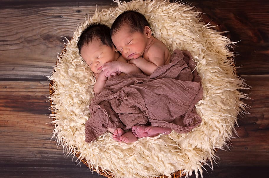 眠っている2人の赤ちゃん, 赤ちゃん, かわいい, 写真, 幼児, 人々, パブリックドメイン, 子供, 愛, 眠っている