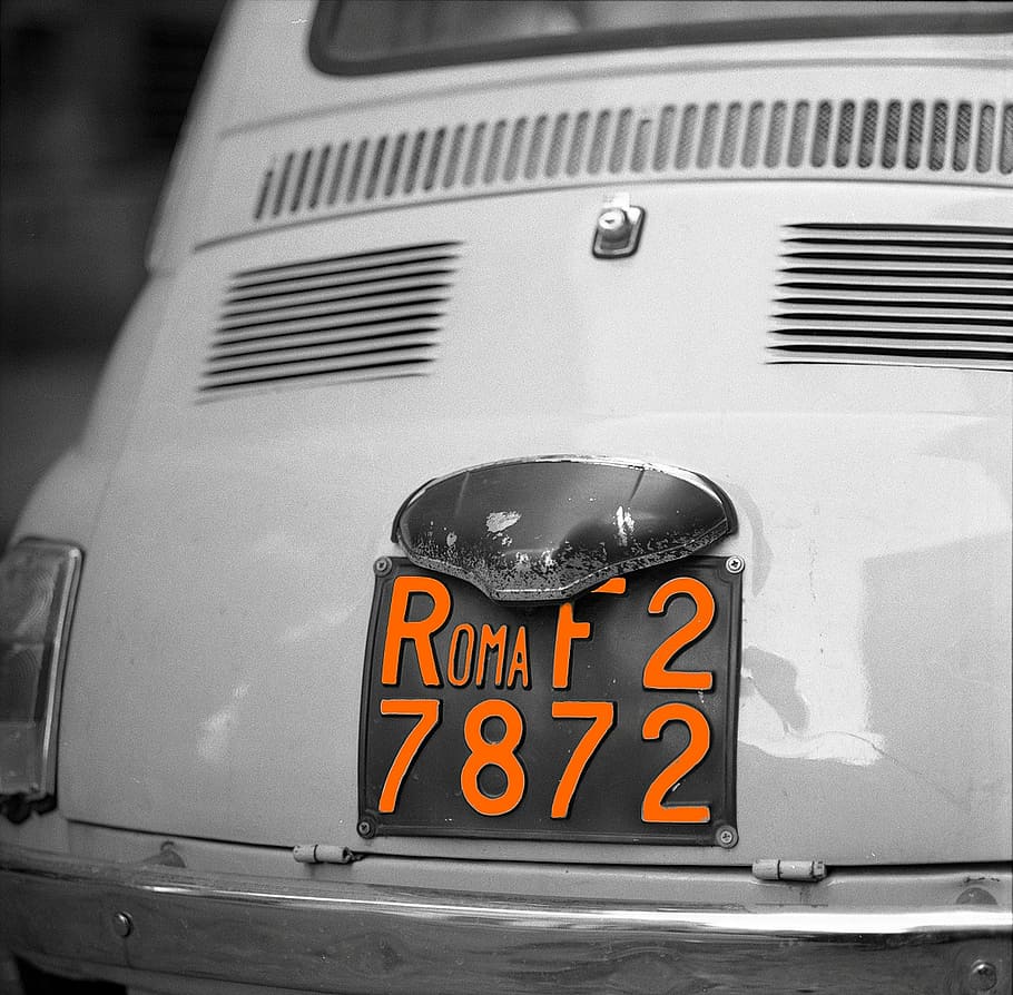 シンボル, 自動車, ベテラン, ローマ, イタリア, フィアット, 車, 交通機関, レトロなスタイル, 昔ながらの輸送モード
