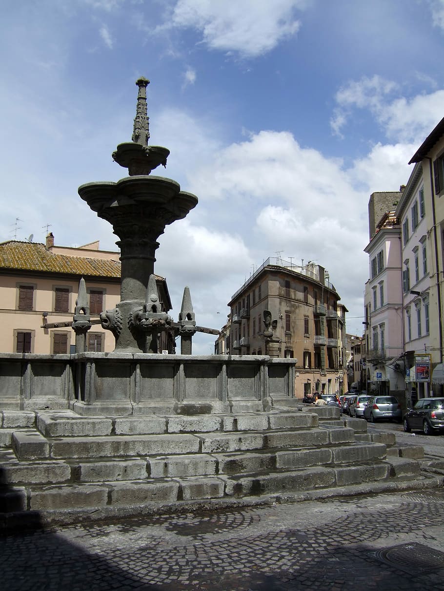 fontana grande, eponymous square, Fontana, Grande, eponymous, square, Viterbo, Italy, buildings, photos