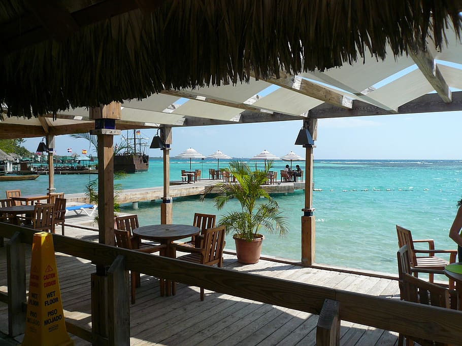 vacations, sea, caribbean, summer, sun, beach, terrace, travel, sea view, water