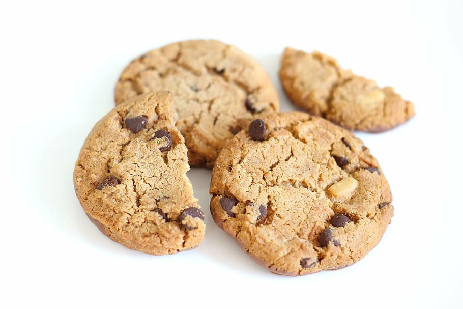 brown cookies, biscuit, cookie, chocolate, delicious, nibble, food, sweet, pastries, eat