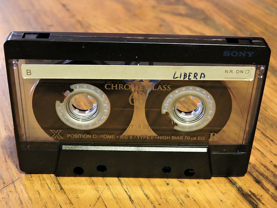 black libera cartridge, musicassette, vintage, tape, magnetic tape, recording, audio, reproduction, sound, music