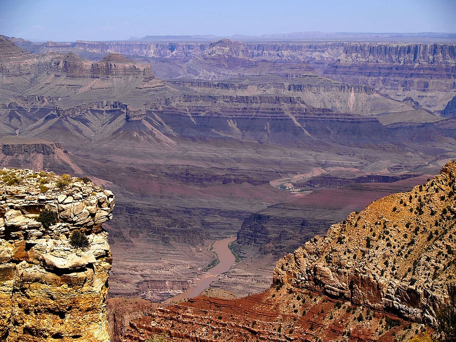 Grand Canyon, Colorado River, Nature, landscape, tourist attraction, arizona, usa, rocks, canyon, desert