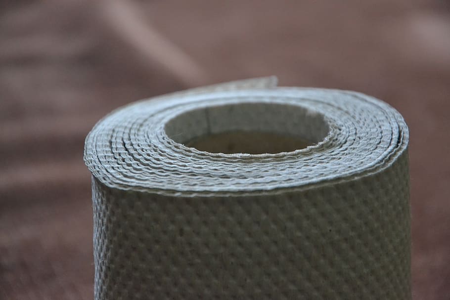 toilet paper, paper, the tape, paper tape, grey paper, close-up, single object, rolled up, textile, thread