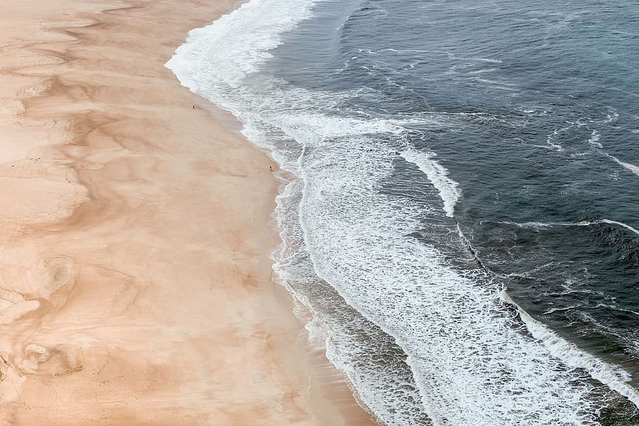 marrom, areia, ao lado, corpo, água, dia, natureza, terra, mar, oceano