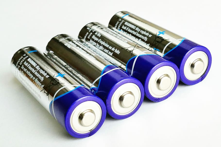four batteries, Aa, Batteries, Power, Electricity, aa, batteries, energy, technology, charge, electric